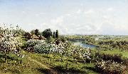 Nikolay Sergeyev Apple blossom. In Little Russia oil painting artist